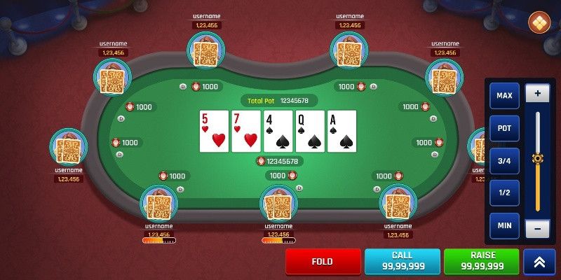 Quy trình đặt cược 4 vòng trong một ván poker